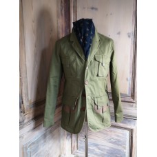 Eliot Khaki Cotton Travel Jacket