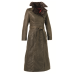 Womens 'Rosetti' Full Length Waxed Coat Faux Fur lined